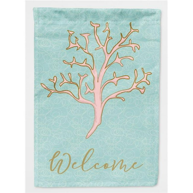 Carolines Treasures BB8583GF Coral Welcome Garden Flag