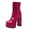 Red, variant on Womens Platform Wedge Ankle Boots Side Zipper Motorcycle Work Combat Booties Punk Goth Party Dress Pumps Shoes