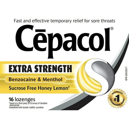 product image of Cepacol Extra Strength, Sucrose Free, Honey Lemon, Sore Throat Lozenges, 16 count