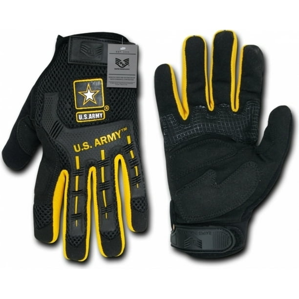 RapDom U.S. Army Strong Molded Knuckle Mechanic's Mens Gloves [Black