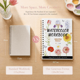 thumbnail image 2 of OUCLEYE Watercolor Workbook for Beginners, 300gsm Watercolor Paper Watercolor Painting Practice Book with 10 Colors Solid Pigment Paint Set and Painting Brush, 3 Themes for Adults New Painters, 2 of 8