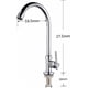 thumbnail image 2 of Grifo de cocina monomando, grifo mezclador de acero inoxidable, grifo de fregadero de arco alto, grifo de fregadero giratorio de 360°, para fregaderos de cocina (sin agua caliente), 2 of 8