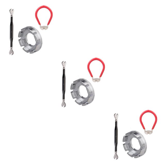 Sonducket Bicicleta 8 Way Wrench Spoke Key Wheel Llanta Profesional Mountain Hard Carbon Steel Bike Ciclismo Tool Kit Bicicletas Plata Type1 NO1
