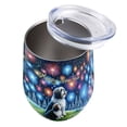 thumbnail image 3 of Happy New Year Havanese Family Cheer Winter Midnight Firework 12oz Stainless Steel Wine Tumbler Insulated Cup with Lid Havanese Dog Lover Gifts Idea - 02025, 3 of 5