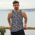 thumbnail image 6 of Pofeuu Daisies Flowers Print Men's Workout Tank Tops Sleeveless Muscle Gym Shirt Quick Dry-Large, 6 of 7
