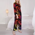 thumbnail image 3 of Balery A Bright Abstract Conjunto de Pijama con Estampado para Mujer, Conjunto de Dos Piezas con Manga Larga, Ropa de Dormir Suave con Bolsillos, Pijamas Cómodos-Small, 3 of 7