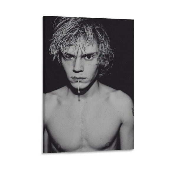 Evan Peters Retro Poster Gifts Canvas Canvas Wall Art Prints Poster Gifts Photo Picture Painting Posters Room Decor Home Decorative 08x12inch(20x30cm)