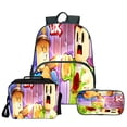 thumbnail image 2 of Roblox-mochila con estampado Digital 3D para niños, bolsa de almuerzo de tres piezas a todo color con cremallera, regalo de cumpleaños, 2 of 4