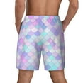 thumbnail image 4 of Balery Rainbow Scales Mens Swim Trunks Swim Shorts for Men Quick Dry Inseam Beach Shorts with Compression Liner Pocket-XX-Large, 4 of 9