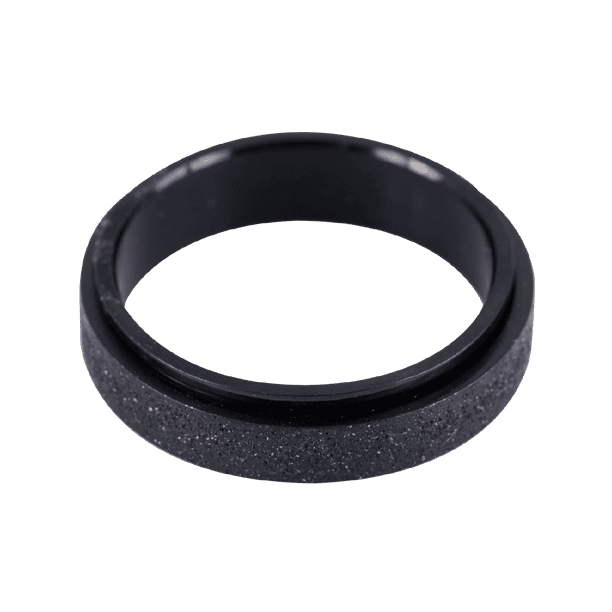 Anillo Hombre Anti Ansiedad LUCKMAN, Acero Inoxidable, Modelo Elvis negro 9