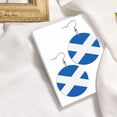 thumbnail image 4 of Scottish Flag Dangle Round Lightweight Drop Circle Earrings For Women, 4 of 6