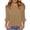 Brown, variant on Staron Summer Tops for Women Casual V Neck Quarter Sleeve Blouse Vacation Travel Fashion Loose Comfy Basic Tee Shirt, Army Green M