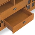 thumbnail image 5 of Artisan 72 inch Wide Solid Wood TV Stand in Honey Brown For TVs up to 80 inches, 5 of 15