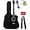 Black w/ Gig Bag, variant on Fender FA-115 Dreadnought Acoustic Guitar - Natural w/ Gig Bag