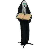 Haunted Hill Farm Haunted Nun, 5 Ft., Halloween Decor, HHNUN-2FLS