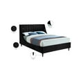 thumbnail image 2 of Meridian Furniture Eva Black Velvet Upholstered Full Bed, 2 of 8