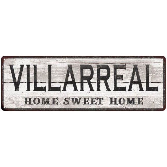 VILLARREAL Home Sweet Home Country Look Gift 6x18 Metal Sig 206180045986