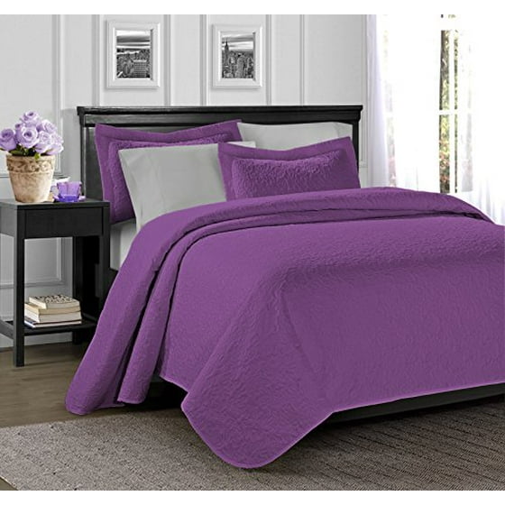 3 Piece JULES Ultrasonic Embossed Clearance bedding Quilted Bedspreads