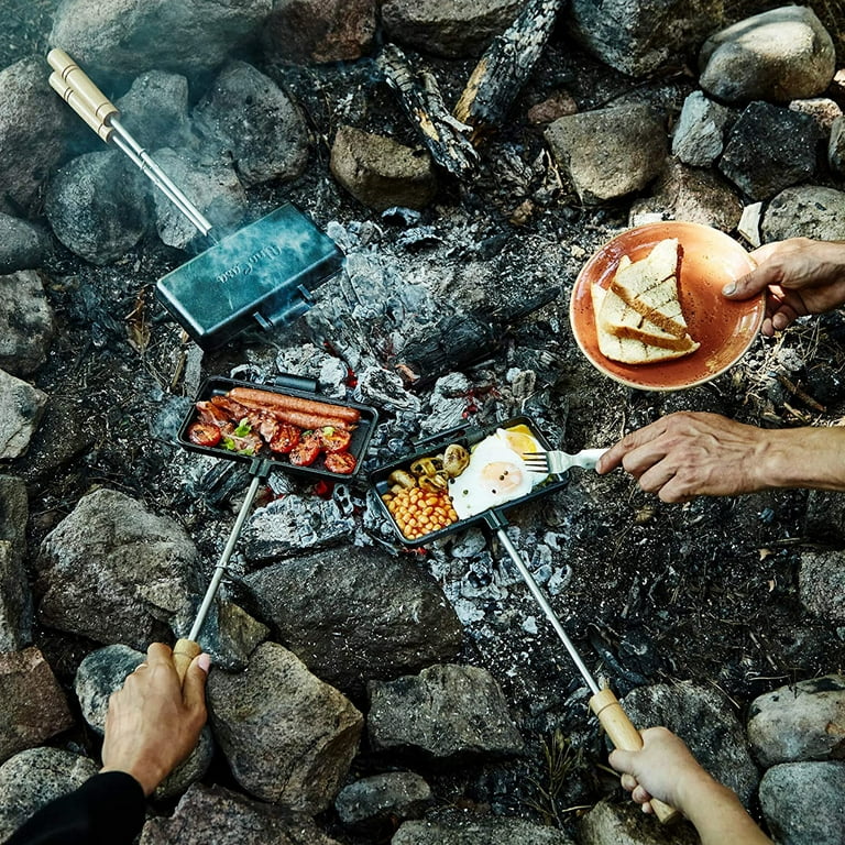 Uno Casa Campfire Pie Iron Cast Iron Press Hot Sandwich Maker Camp Cooking  