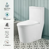 Bothwa Home One Piece Elongated Dual Flush Toilet