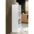 thumbnail image 3 of Contemporary Home Living 47.25" White Multipurpose Bookcase with 4-Shelves, 3 of 4