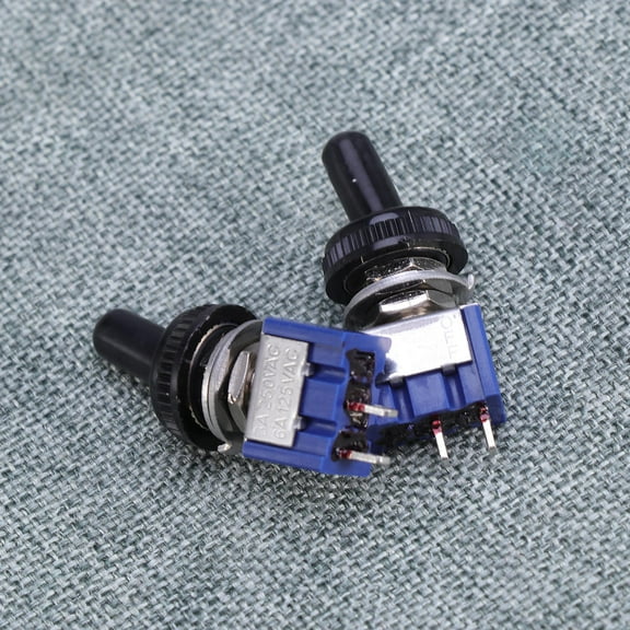 Masteelf 5-Pack Mini On/Off Toggle Switches with Covers, 2 Small Rocker Switches for Electronics