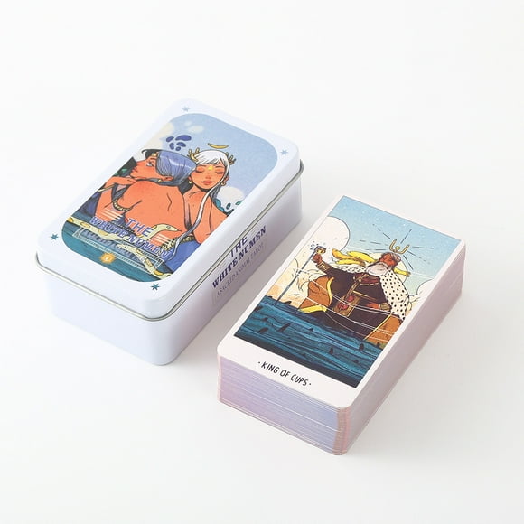 tarot Card gold Edge Tarot Oracle Cards 78 Cards Tin Metal Box Party Personal Entertainment Women Girls Cards Game