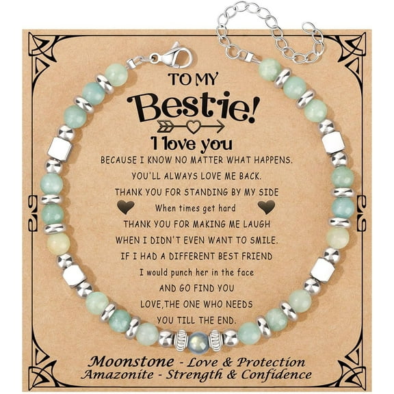 Gifts for Women - Moonstone Bracelet, Amazonite Colorful Imperial Jasper Stainless Steel Beads Bracelets, Mothers Day Birthday Christmas Valentines Graduation Gifts