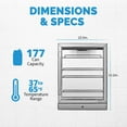 thumbnail image 2 of Newair 24” Built-in or Freestanding 177 Can Beverage Fridge in Stainless Steel with Precision Digital Thermostat, Adjustable Shelves, and Triple-Pane Glass, 2 of 12