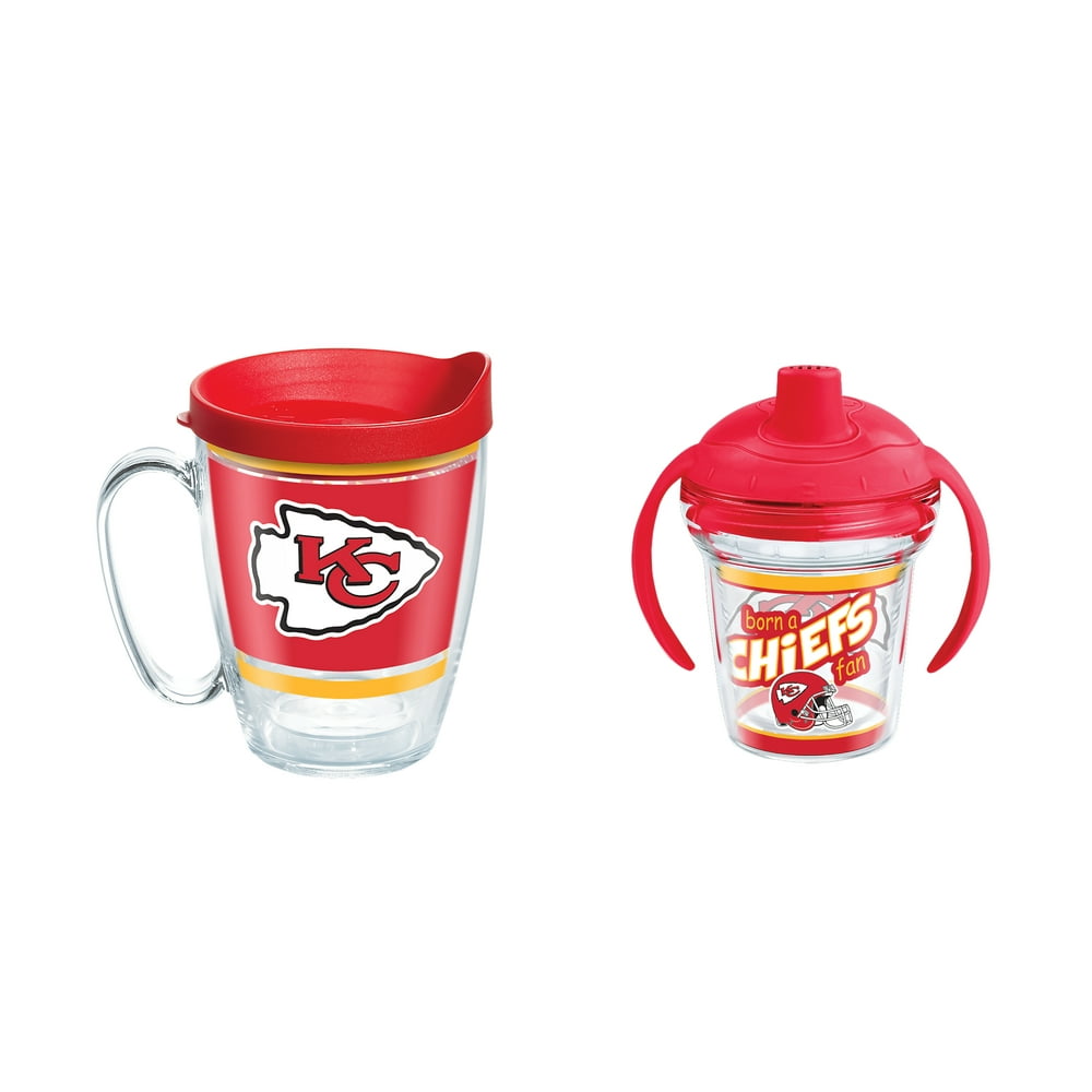 NFL Kansas City Chiefs Legend 16 oz Coffee Mug and Born A Fan 6 oz