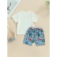 thumbnail image 4 of Western Baby Boy Clothes Toddler Summer Outfit Short Sleeve T-Shirt Tee Tops Joggers Casual Shorts 2Pcs Set, 4 of 8