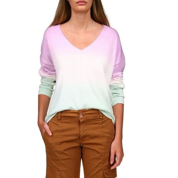Sanctuary Womens Horizon Knit Long Sleeve V-Neck Sweater