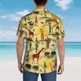 thumbnail image 4 of Yiaed Ethnic African Print Hawaiian Shirt for Men Short Sleeve Button Down Shirts Beach Shirts for Men,3X-Large, 4 of 7