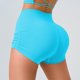 thumbnail image 1 of Puntoco Pantalones cortos de algodón para mujer, pantalones de yoga de cintura alta para mujer, levantamiento de glúteos, fitness, color melocotón, 1 of 4