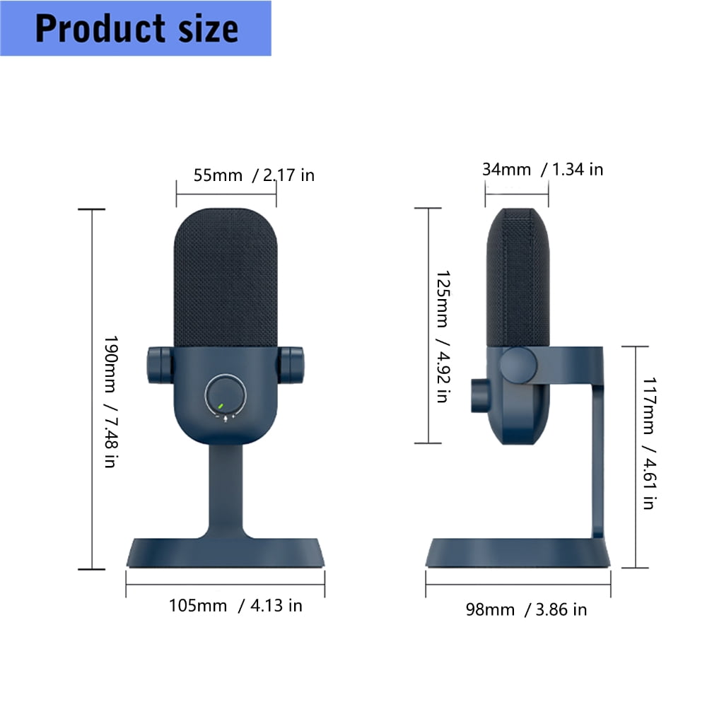 Portable Studio Grade Condenser Mic Featuring 20Hz 20kHz Frequency Response And Noise Cancellation