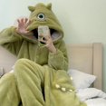 thumbnail image 3 of Camisones de franela con capucha para mujer, traje de Albornoz de Animal para adultos, pijama de Casa suave para Halloween y Navidad, vestido de dormir de Cosplay, 3 of 4
