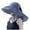 Grey, variant on Sun Hat for Women Wide Brim Travel Sun Visor Bow Chin Strap Spring and Summer Outdoor Hat for Face Brown
