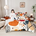 thumbnail image 3 of Erosebridal Modern Abstract Aesthetic Twin Comforter Sets,Colorful Flowers Bedding Set For Men Women, Reversible 2-Piece, 3 of 7