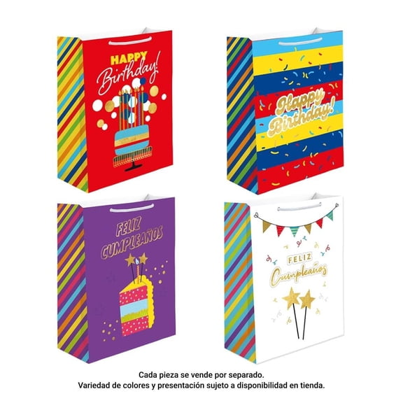 Bolsa para Regalo Dipak Mediana Felicidades Varios Modelos con 2 Pieza
