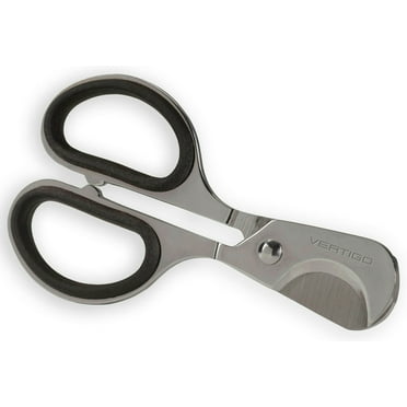 Vertigo Stainless Steel Clipper Cigar Cutter Scissors w/Rubberized Handles 1046