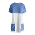 thumbnail image 5 of gakvbuo Short Sleeve Tunic Tops For Women To Wear With Leggings Summer Tops Round Neck Blouse T-Shirt Pullover Long Dressy With Pockets, 5 of 6