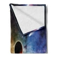 thumbnail image 2 of Outer Space Soft Flannel Fleece Blanket, Comet Approaches Vibrant Planet Scientific Realities in Solar System World Scene, Cozy Plush for Indoor and Outdoor Use, 60" x 80", Red Blue, by Ambesonne, 2 of 5