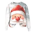 thumbnail image 4 of Kaprioy Womens Cute Christmas Sweatshirts Long Sleeve Tops Pullover Sweatshirts Christmas Interested Holiday Crewneck Fall Fashion Clothing Light Gray, M, 4 of 6