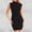 Black, variant on Women's Casual Tennis Dress 2024 Women Summer Dress Bodycon Ruched Neck Sleeveless Work Formal Party Wedding Guest Dress Brown L