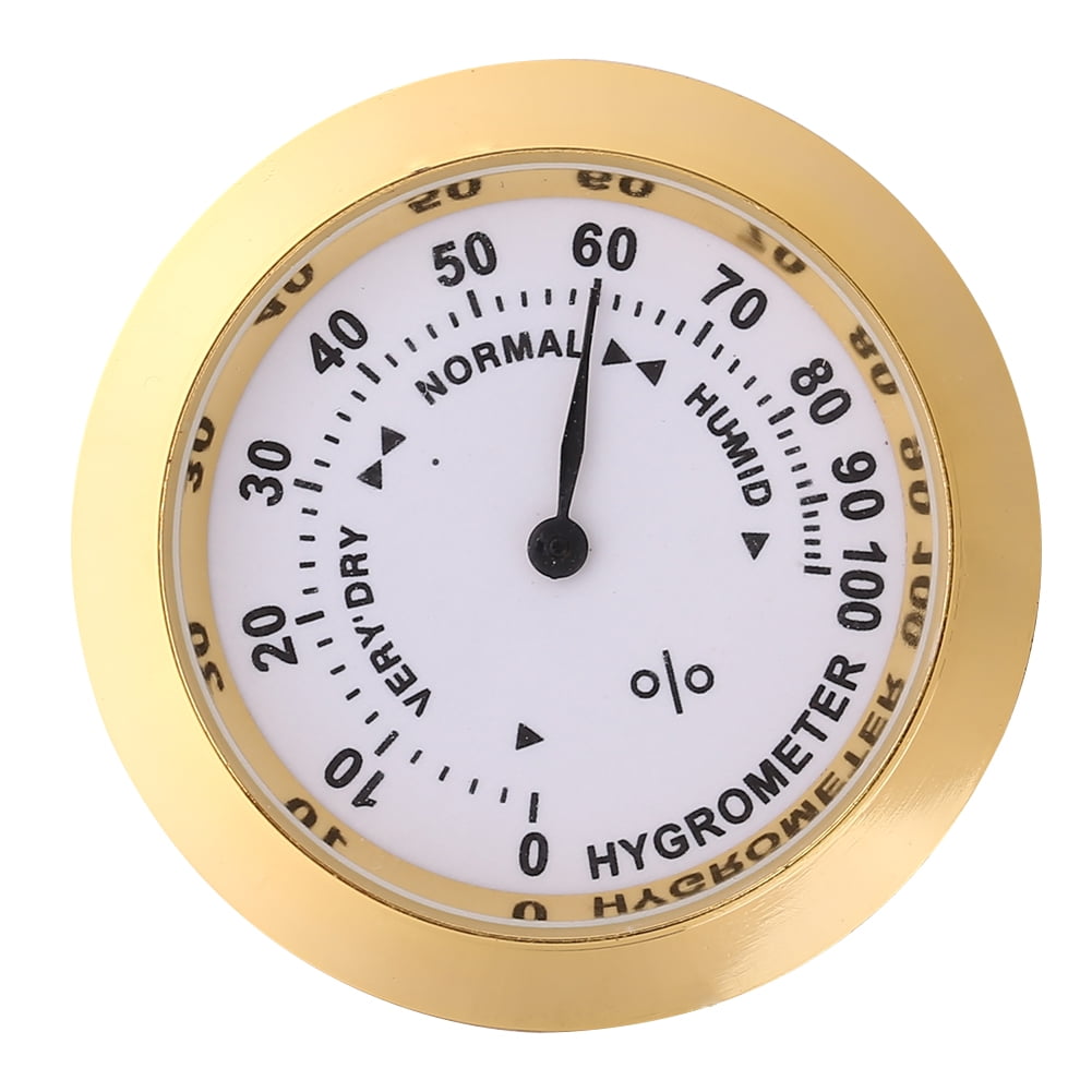 Violin Thermometer Hygrometer Round Temp Humidity Meter for Guitar Gold /Neu 