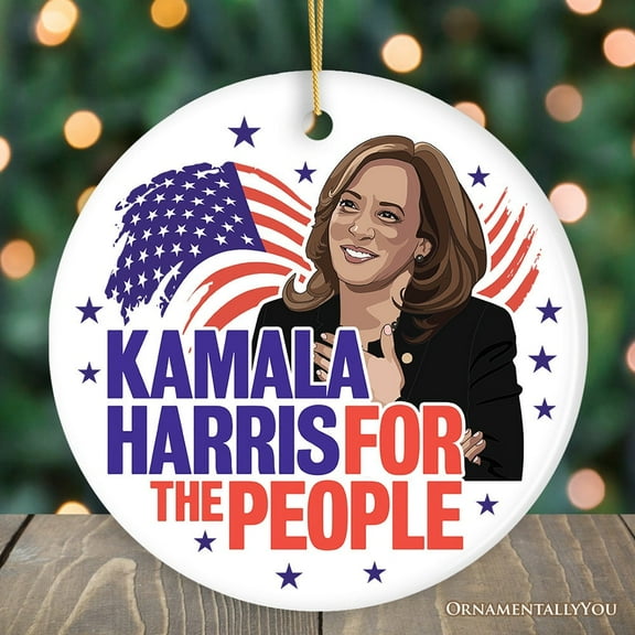 Kamala Harris for the People 2024 Election Ornament, Gift for Democratic Supporter