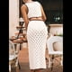 thumbnail image 5 of Conjunto de 2 Piezas para Mujer, de Verano, de Punto A Rayas, de Crochet, Sin Mangas, con Botones, Top Corto, Falda Larga Ajustada M, 5 of 7