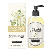HHBEAUTY Jasmine Body Wash, Moisturizing Shower Gel with Real Jasmine Petals, Botanical Oils & Niacinamide, Rich Lather, Luxury Shower Gel for Women & Men, Long-Lasting Natural Fragrance