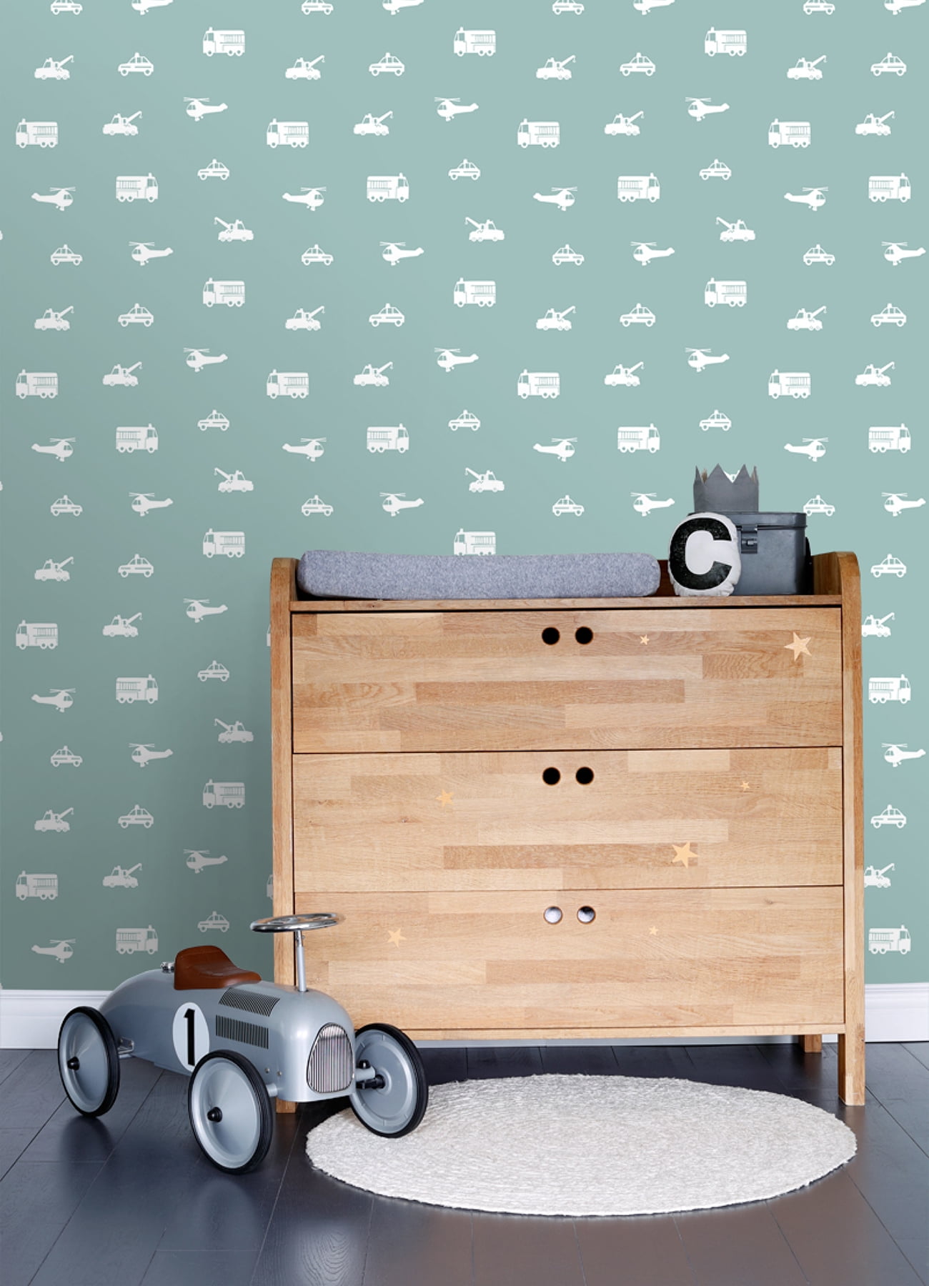 Chesapeake Amira Taupe Stars Wallpaper, 20.9-in by 33-ft