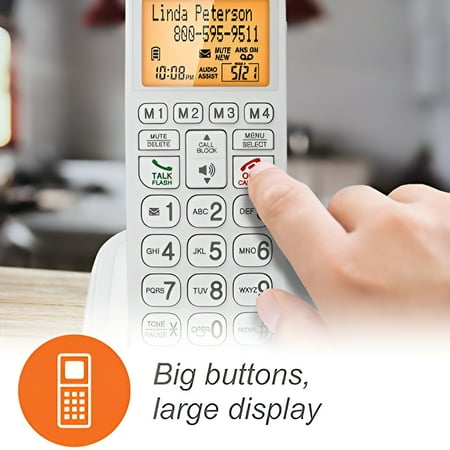 VTech - SN5127 Amplified DECT 6.0 Expandable Cordless Phone System with Digital Answering System - White